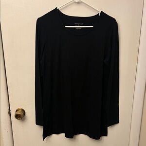 Christopher and Banks Classic Black Long Sleeve Shirt Meidum
